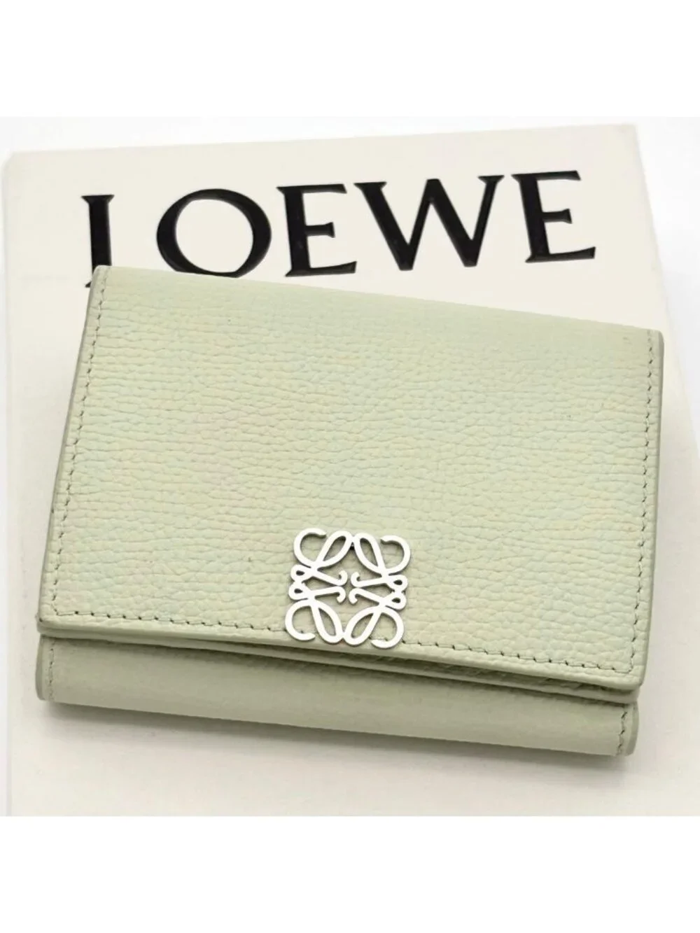 Loewe Wallet Anagram Trifold Green